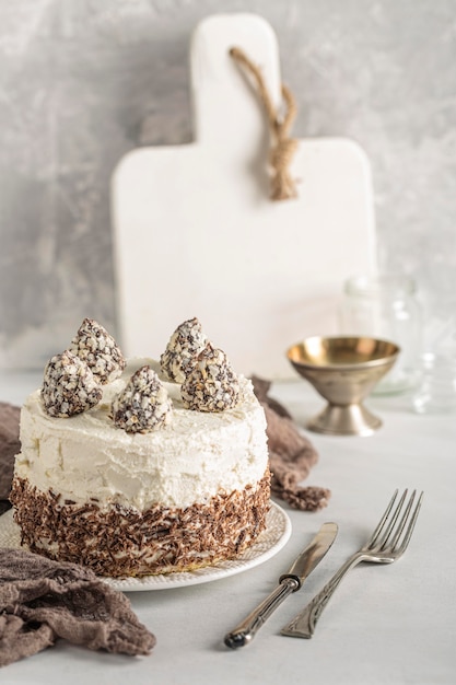 Foto vorderansicht des köstlichen kuchenkonzepts