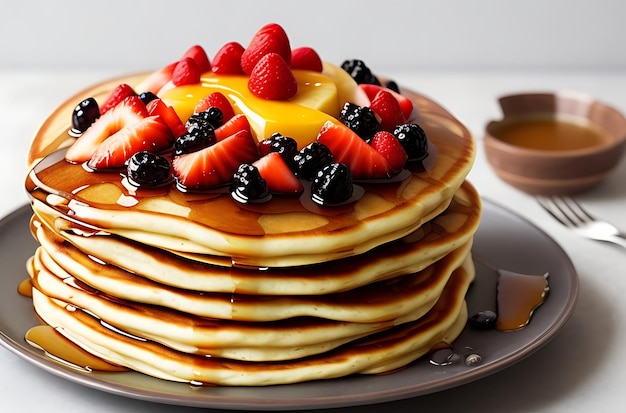 Vorderansicht köstliche Pfannkuchen mit Honig