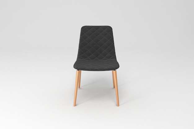 Vorderansicht Stuhl isoliert auf weißem Hintergrund 3D-Rendering