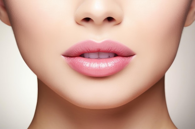 Vorher- und Nachher-Bilder der Lippen nach einer Füllinjektion zur Lippenvergrößerung