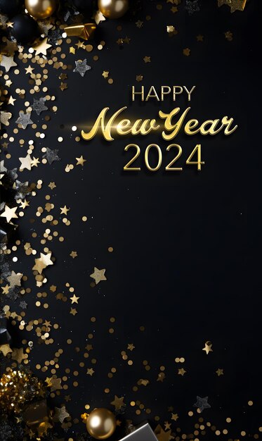 Foto vorlage der neujahrskarte 2024