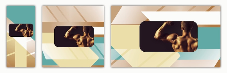 Foto vorlage für das design von print-banner-web für fitness-trainer, fitness-instruktor, sportclub-präsentation