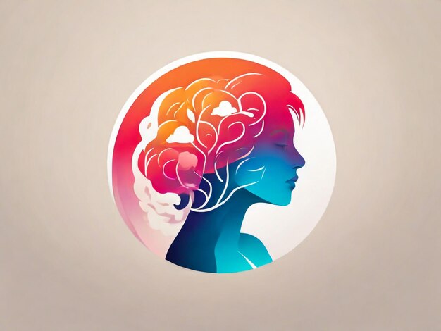 Vorlage für das Gradient-Logo für psychische Gesundheit