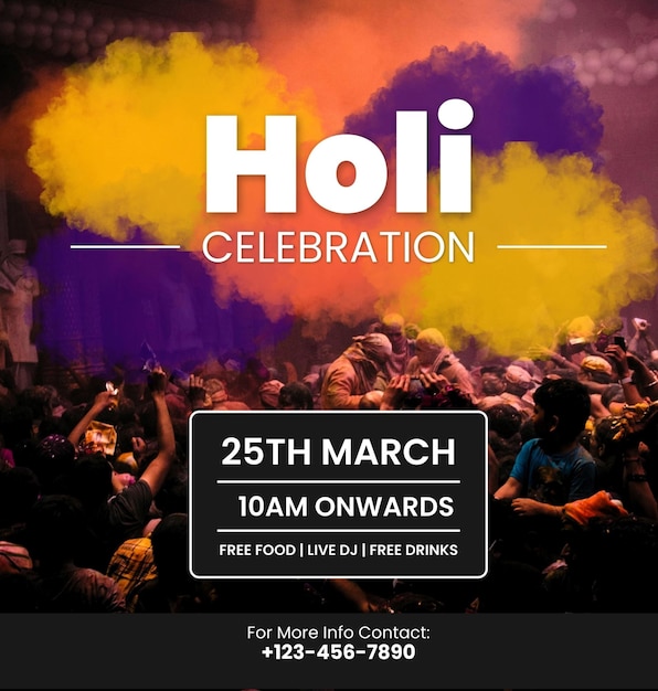 Vorlage für das Holi-Festival