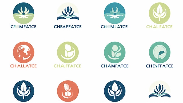 Vorlage für das Logo des Gesundheitszentrums Vektor Setquot