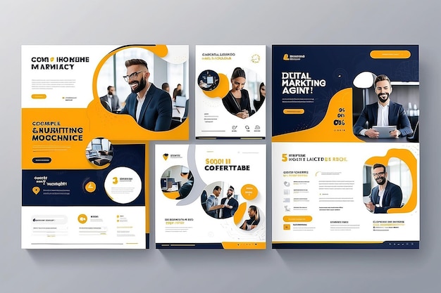 Vorlage für digitale Marketingagenturen und Unternehmens-Social-Media-Beiträge