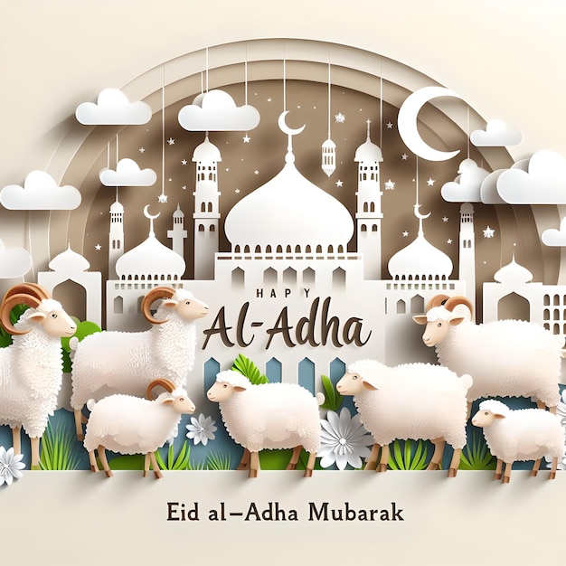 Vorlage für Eid al-Adha Mubarak