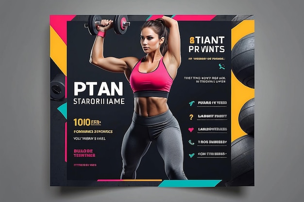 Vorlage für ein Fitness-Poster