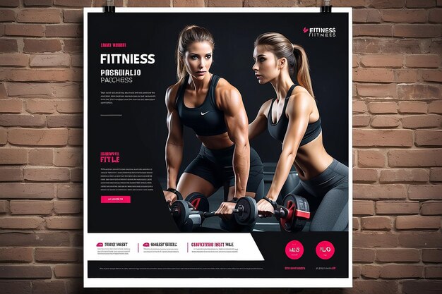 Foto vorlage für ein fitness-poster