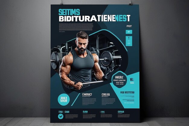 Foto vorlage für ein fitness-poster