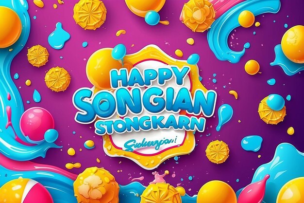 Vorlage für ein Poster von Happy Songkran