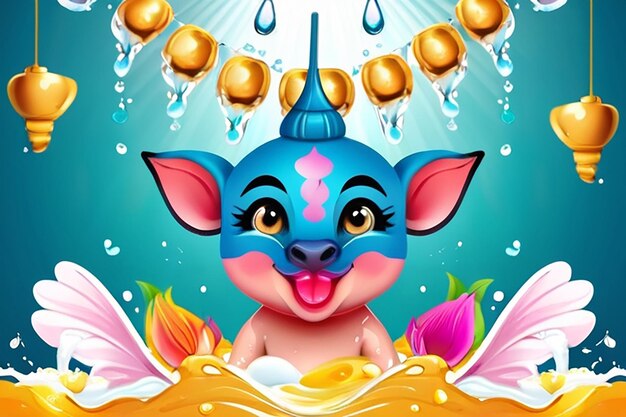 Vorlage für ein Poster von Happy Songkran