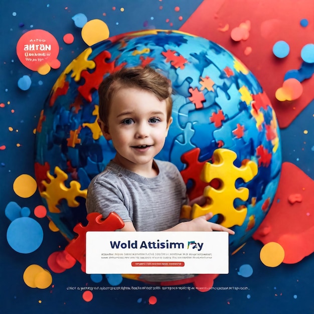 Vorlage für eine Social-Media-Geschichte zum Welt-Autismus-Tag