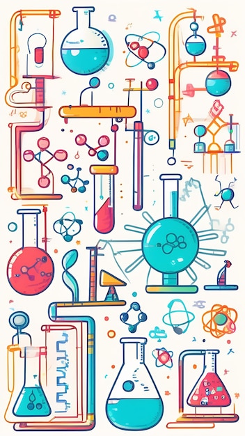 Vorlage für eine wissenschaftliche Informationskarte für ein Labor Chemie-Infografik