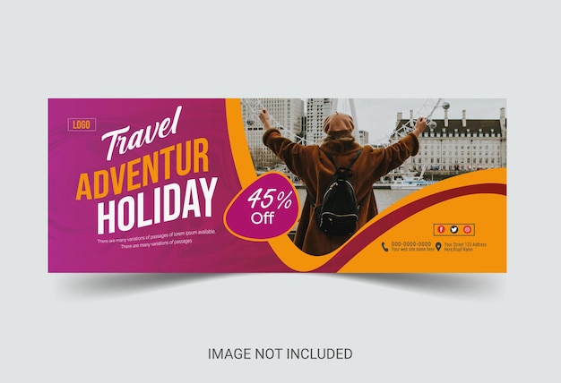 Vorlage für Facebook-Cover für Reisen und Tourismus