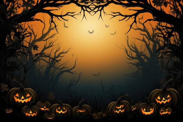 Vorlage Halloween-Kartenkopierraum Generative KI