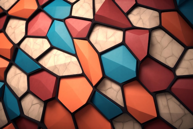 Voronoi blockiert Muster-Textur-Hintergrund