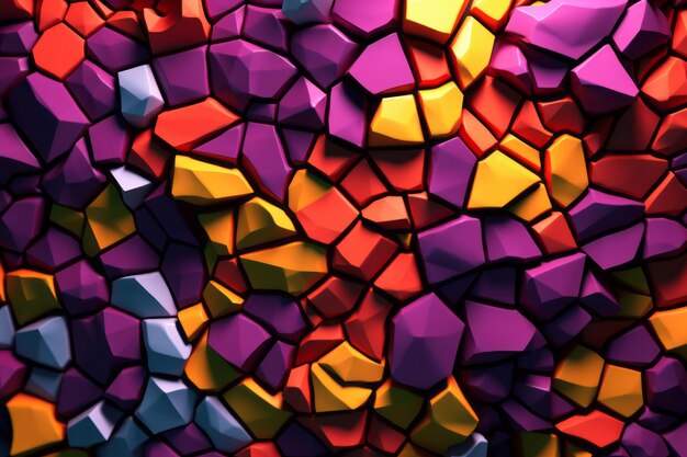 Voronoi Blocks Pattern Fundo de textura