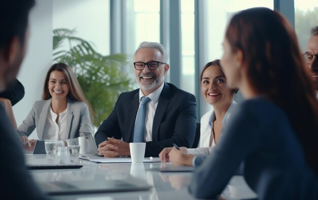 Vorstandsvorsitzender in einem Treffen mit dem Team