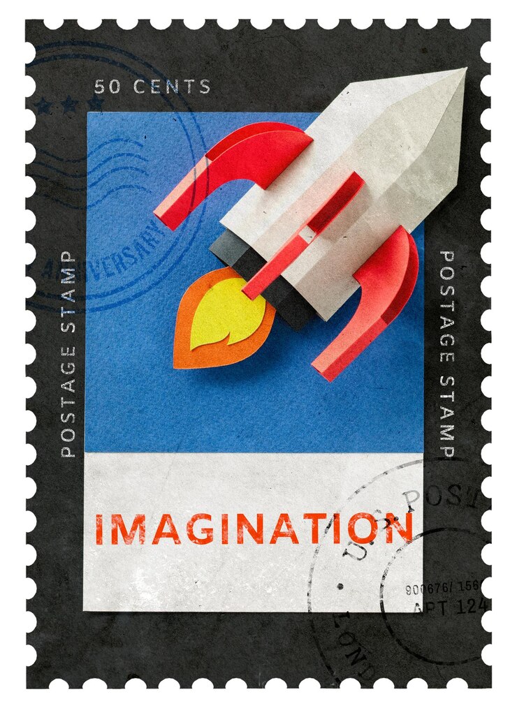 Foto vorstellungskraft png poststempel aufkleber geschäftsbriefe durchsichtiger hintergrund