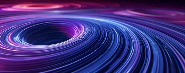 Foto vórtice abstracto en colores vibrantes con senderos de luz concepto de arte digital
