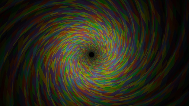 Vórtice colorido da tempestade do tornado (renderização 3D)