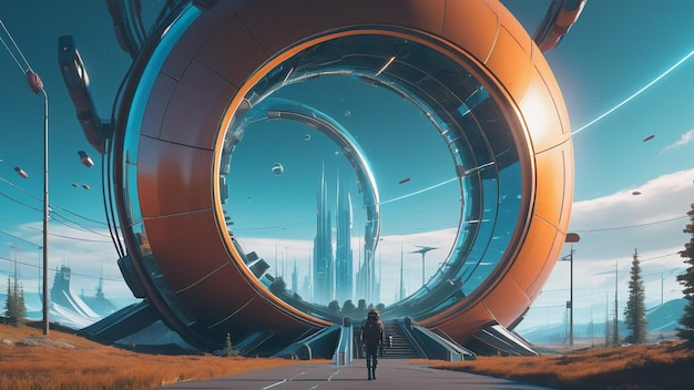 El vórtice espacial futurista