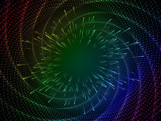 El vórtice de flujo de partículas y los rayos radiactivos forman el fondo de la tecnología de red