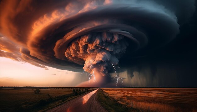 Foto el vórtice de la tormenta