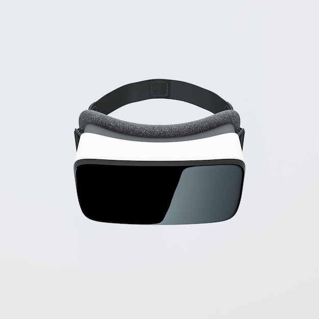 VR-Headset, Virtual-Reality-Brille, Vorderansicht, 3D-Rendering