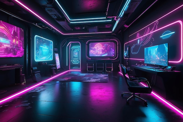 VR Neon Dreams Futurístico Imersivo País das Maravilhas