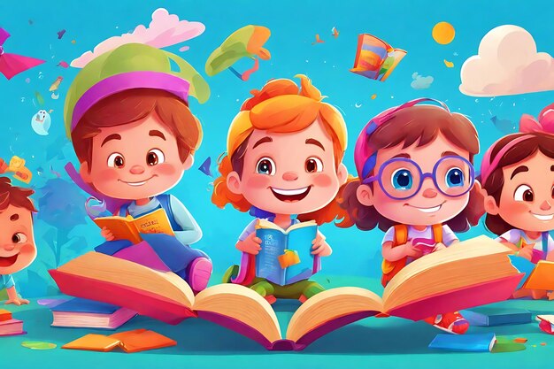 Vuelos de la imaginación Los niños vuelan sus mentes con los libros