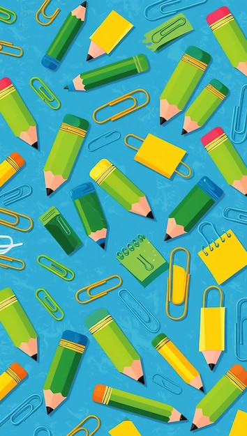 vuelta a la escuela patrón de diseño gráfico plano