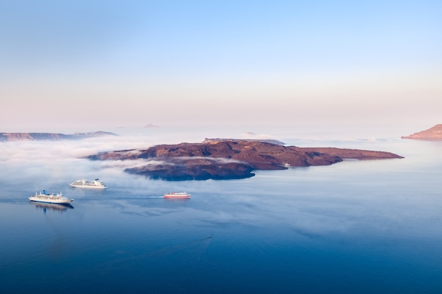 Foto vulcão de santorini na grécia