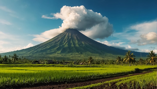 Foto vulcão mayon filipinas