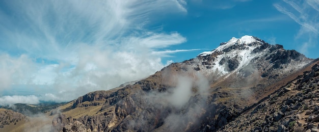 Vulcão panorâmico iztaccihuatl no méxico