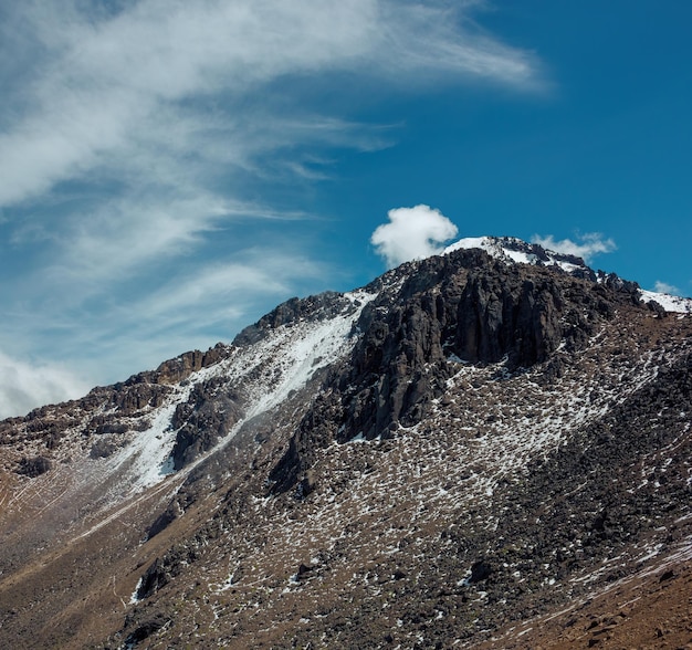 Vulcão panorâmico iztaccihuatl no méxico