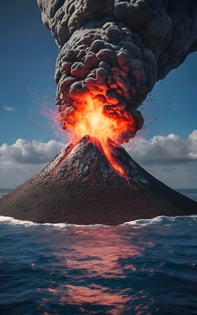 Vulkan im Meer