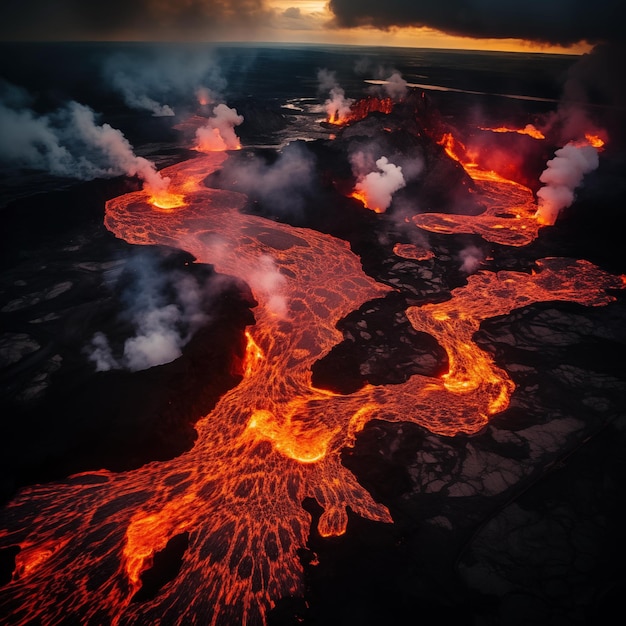 Vulkanausbruch und Erdbeben in Island