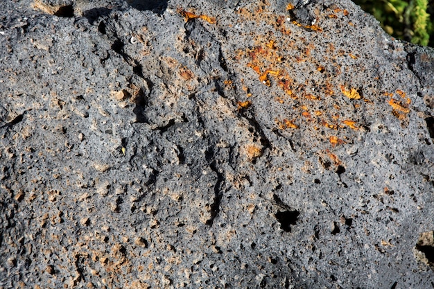 Vulkanisches Texturdetail aus Lavastein von La Palma