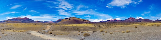 Vulkanlandschaft am Timanfaya.National Park.Lanzarote.Canary Islands.Spain.