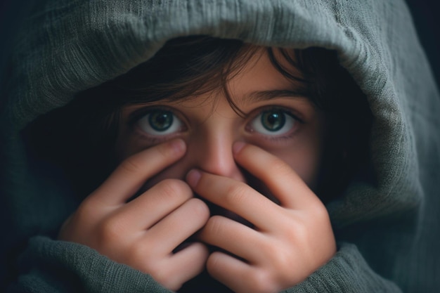 La vulnerabilidad representada en la mirada de un niño instando a los adultos a tomar una postura contra la explotación