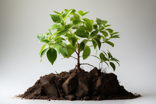 Wachstum junges Konzept grünes Blatt Natur Pflanze Baumleben Wachstum kleine Landwirtschaft Schmutz