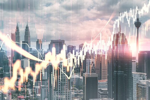 Wachstumskonzept mit Business-Chart-Bildschirm