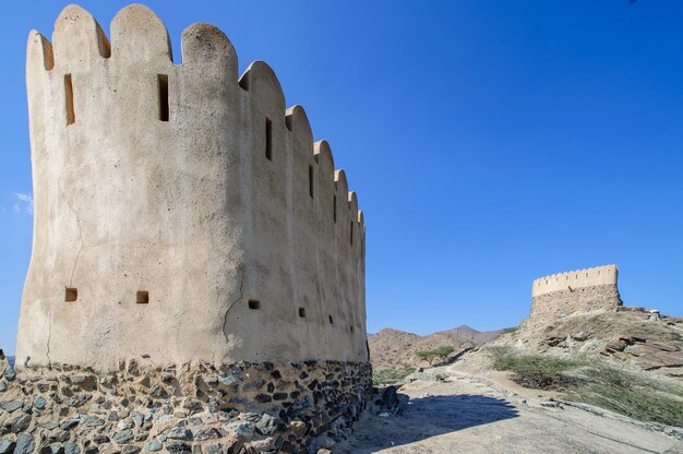 Wachturm in der AL Bidya Moschee, Fujairah. VAE.