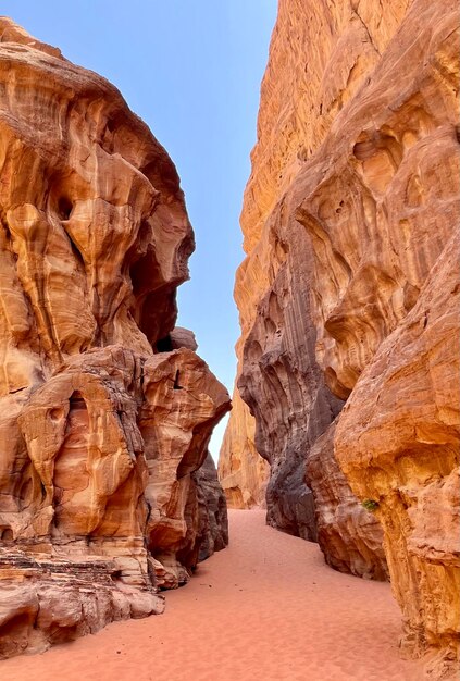 Foto wadi rum-wüste