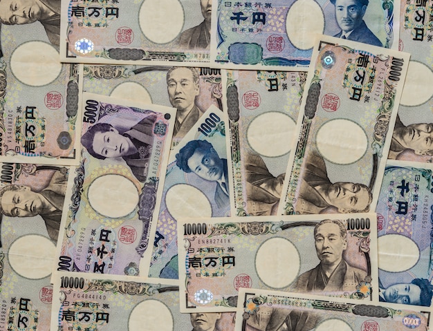 Währungsbanknotenhintergrund der japanischen Yen