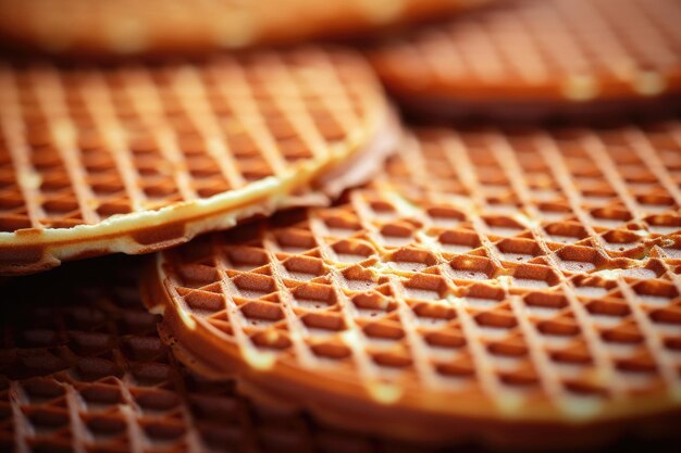 Waffelhintergrund aus nächster Nähe