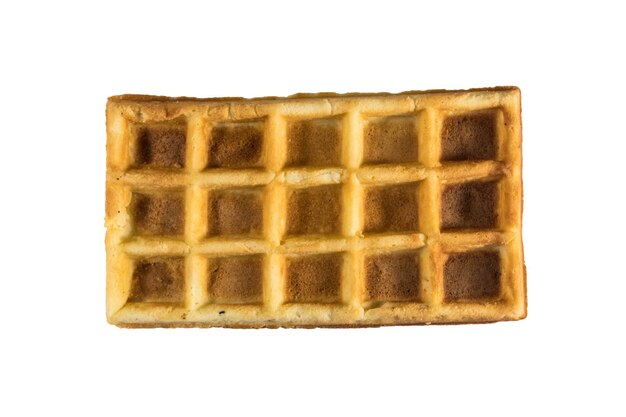 Waffle belga isolado no fundo branco