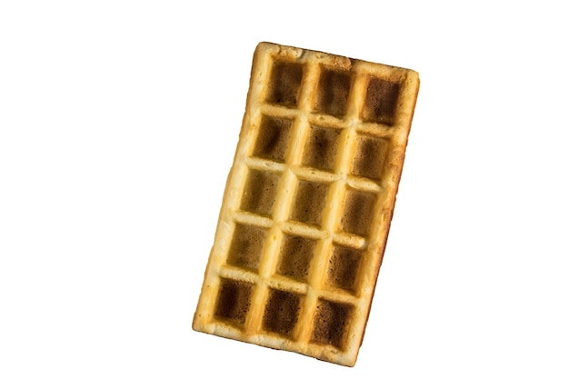 Waffle belga isolado no fundo branco